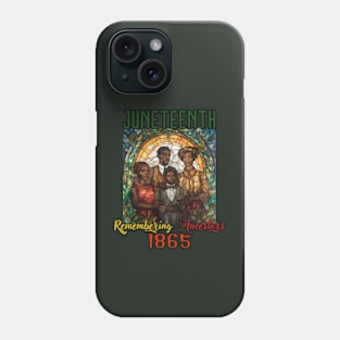 Juneteenth, stained glass, african american history, gift present ideas Phone Case