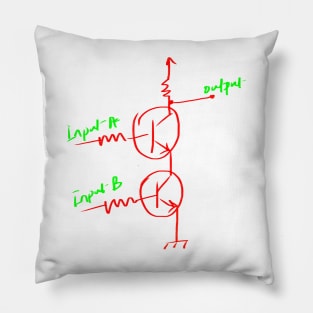 Transistor NAND gate electronic circuit Pillow