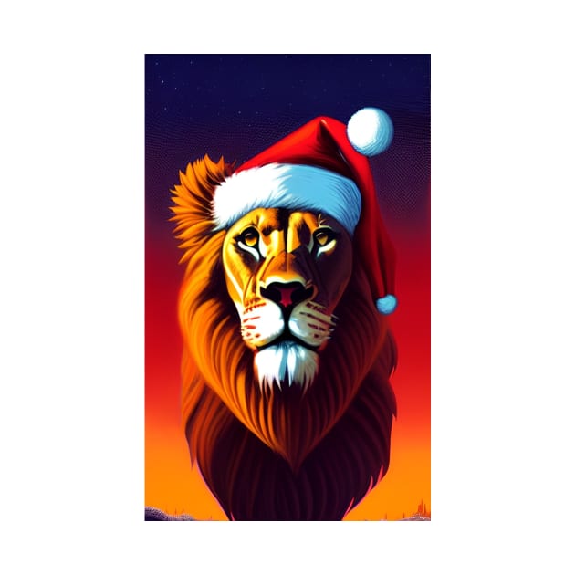 Santa Paws Is Coming To Town Lion by ShopSunday