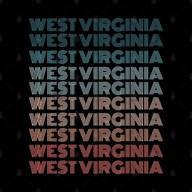 Retro West Virginia Vintage American States Gifts by qwertydesigns