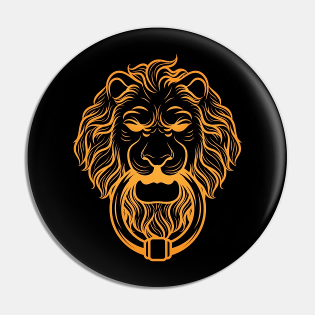 Lion Knocker Pin by MaiKStore