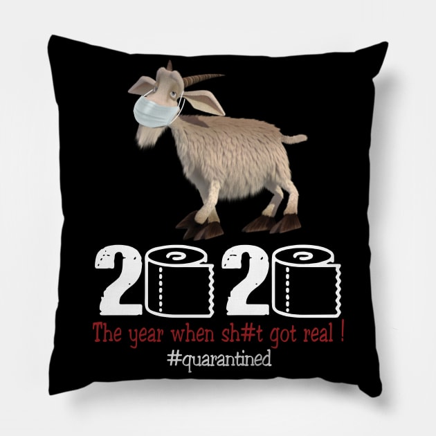 Goat 2020 The year when shit got real Pillow by AteezStore