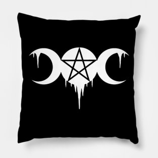 WICCA, WITCHCRAFT, TRIPLE MOON Pillow