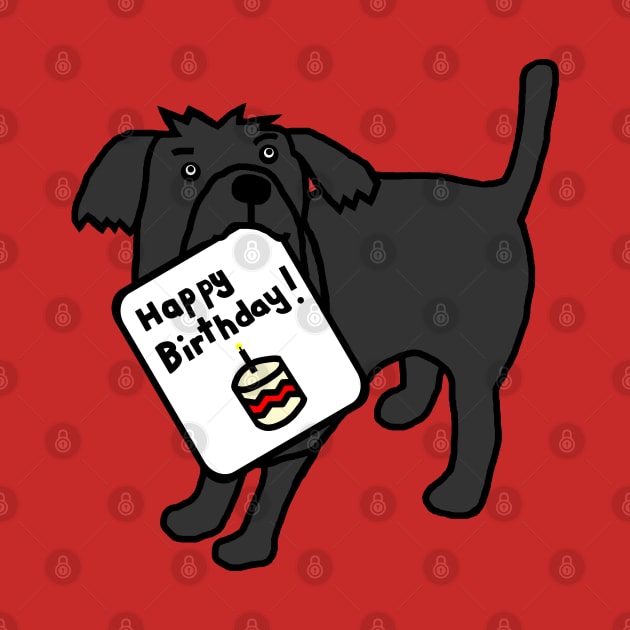 Cute Puppy Dog says Happy Birthday by ellenhenryart