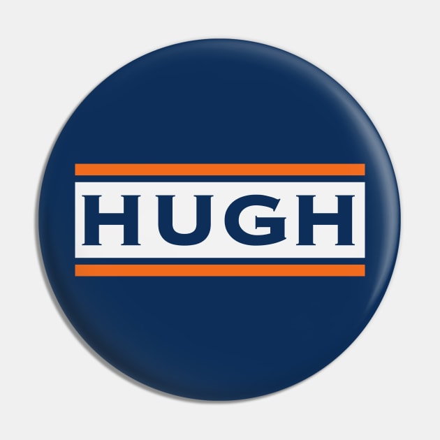 Retro Hugh // Funny Vintage Tiger Football Pin by SLAG_Creative