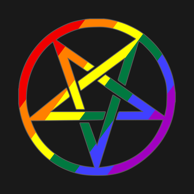 Rainbow Pentagram by AmandaPandaBrand