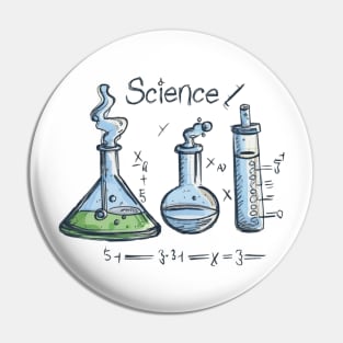 "Whimsical Cosmos: Kids' Science Odyssey" - Funny Science Nerd Pin