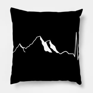 Heartbeat Mountains Pillow