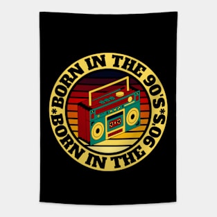 Born In The 90'S-Retro Birthday Gift Tapestry