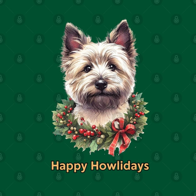 Happy Howlidays Cairn Terrier by ZogDog Pro