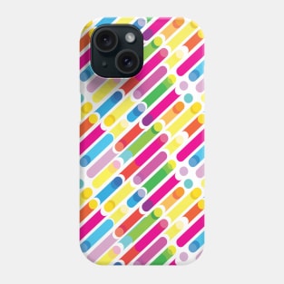 Abstract Colorful Diagonal Lines Dynamic Geometric Pattern Summer Colors Collection. Contemporary Art Phone Case