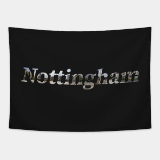 Nottingham City Centre, The Old Market Square Panorama, Text Tapestry