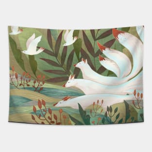 Many-tailed Foxes Tapestry