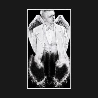 Angel Reflecting Demon Black and White Ink Sketch T-Shirt