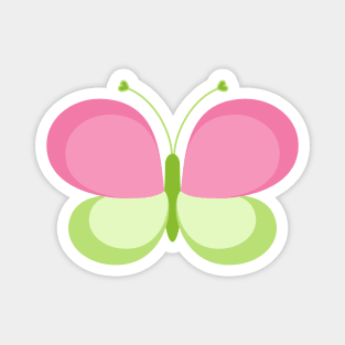 Pink and Green Butterfly Magnet