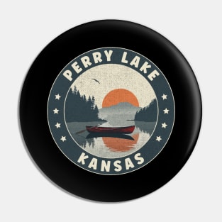 Perry Lake Kansas Sunset Pin