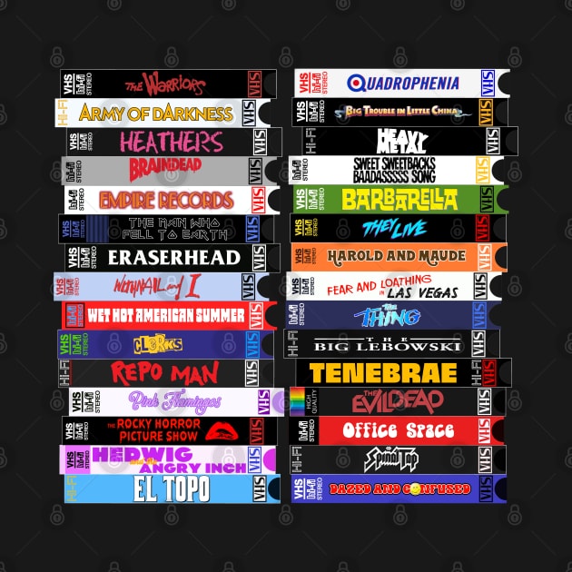 Cult Movies VHS Stacks by darklordpug