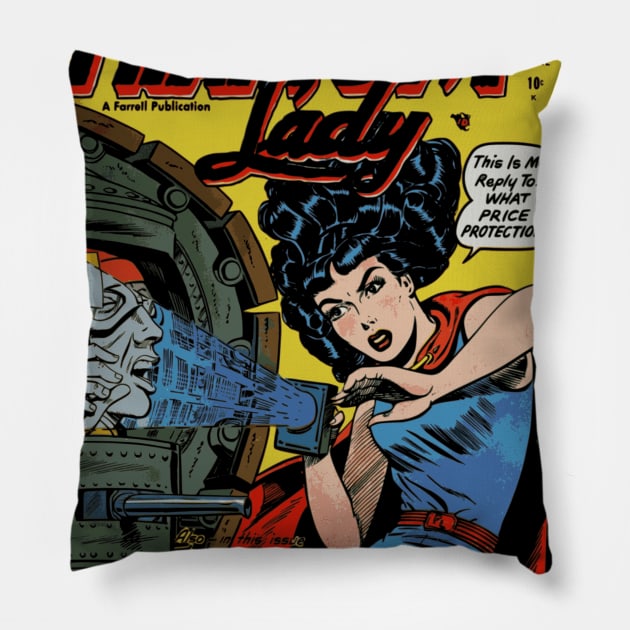 PHANTOM LADY / Vintage Comic Book Pillow by RCDBerlin