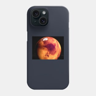 Planet Mars Globe rendering Phone Case