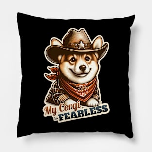 Corgi Cowboy Pillow