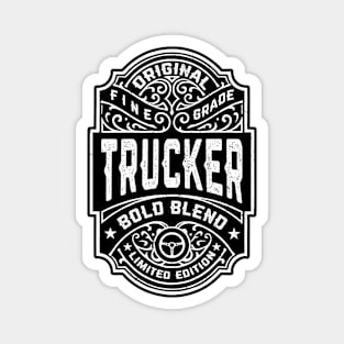 Trucker Funny Vintage Whiskey Bourbon Label Truck Driver Magnet