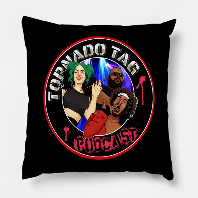 Tornado Tag Podcast (Rem,Cosmic,Seaton) Pillow by Iwep Network