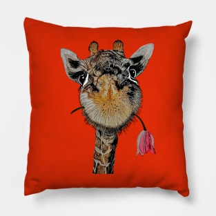 Happy Giraffe (no background) Pillow