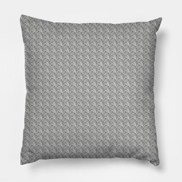 Seamless Pattern I Black and White Pillow by k10artzone