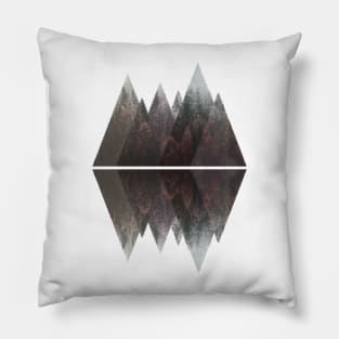 Geometry Triangles Misty Forest Pillow