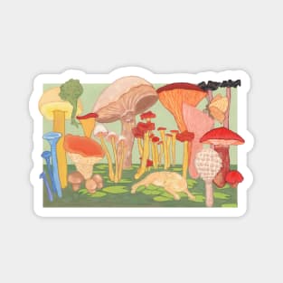 Mushroom Pond Painting Magnet