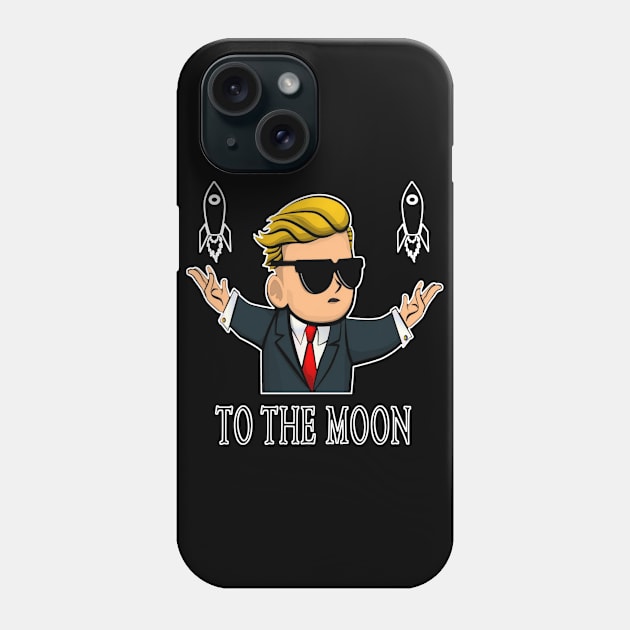 To The Moon Rockets Phone Case by DazzlingApparel