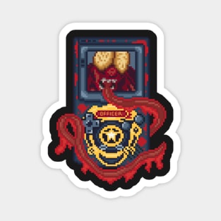 Resident Evil 2 Handheld Pixel Art Magnet