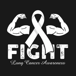 Fight Lung Cancer Awareness Warrior Ribbon Gift T-Shirt