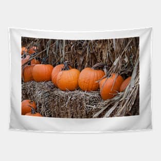 Pumpkins in a Row Tapestry