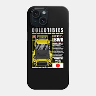 JDM LIBERTYWALK NISSAN GTR R-35 YELLOW Phone Case