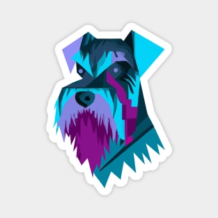 Synthwave Schnauzer Snoot Magnet