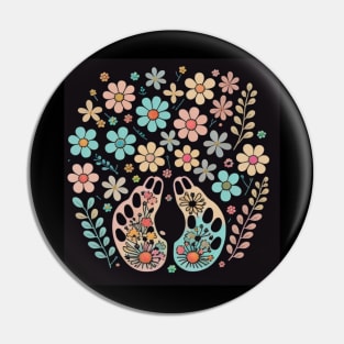 Paw floral Pin