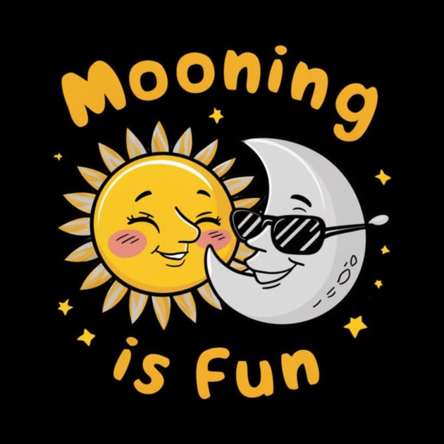 Solar Eclipse Funny Mooning The Sun Is Fun by Designs by Mim