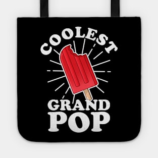 Coolest GrandPop Funny Ice Pop Ice Cream Grandpa Fathers Day Tote