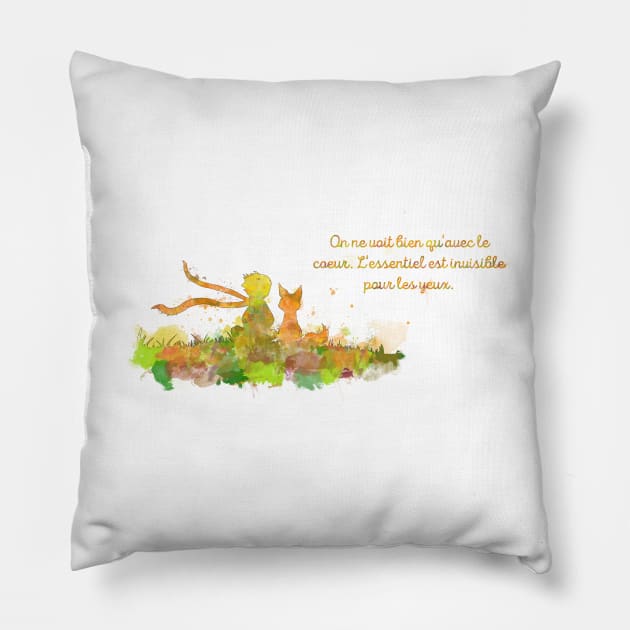 Watercolor Prince Pillow by JuliaSC