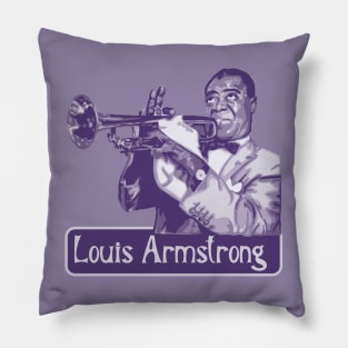 Louis Armstrong Portrait Pillow