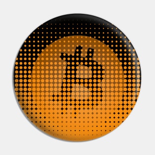 Bitcoin logo effect Pin