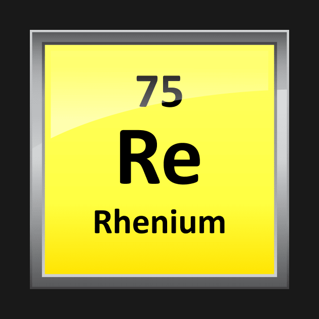 Rhenium Periodic Table Element Symbol by sciencenotes