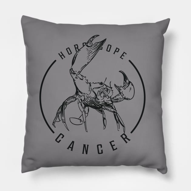 Zodiac Sign Cancer Pillow by Snowman store