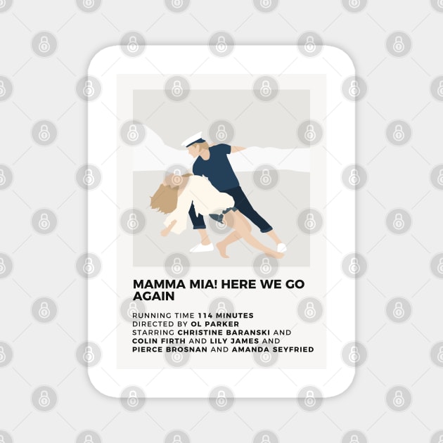 Mamma Mia Minimalist Poster Magnet by honeydesigns