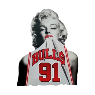 Marilyn Monroe Chicago Dennis Rodman white T-Shirt