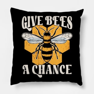 Save The bees "Give Bees A Chance" Pillow