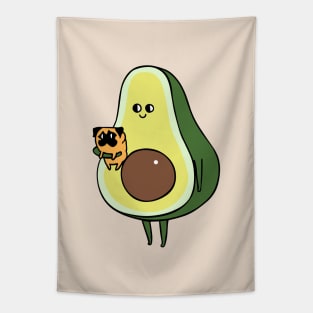 Avocado with Pug Tapestry