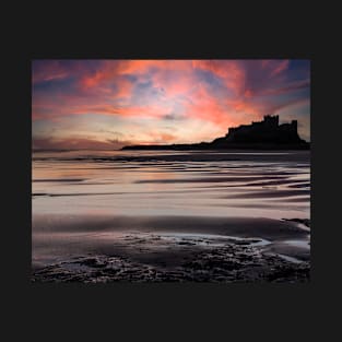 Fiery Bamburgh Sunrise T-Shirt