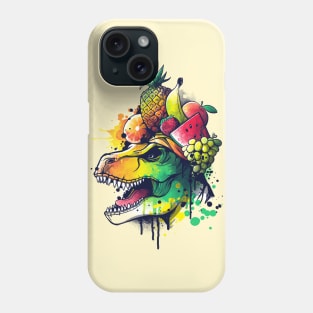 t rex fruit hat Phone Case